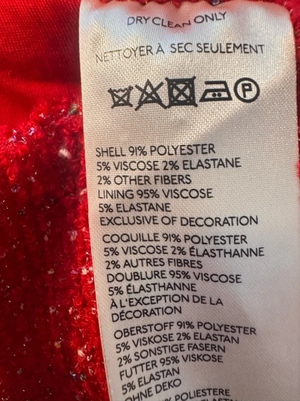 Maeve The Colette Crop Tweed Ruffle-Hem Pants - Red - sz 30 - NWT - Picture 14 of 14